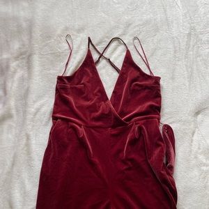 Velvet fabric romper from Express NWT
